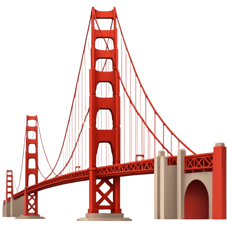 Cinematic Realistic Golden Gate Bridge Emoji emoji