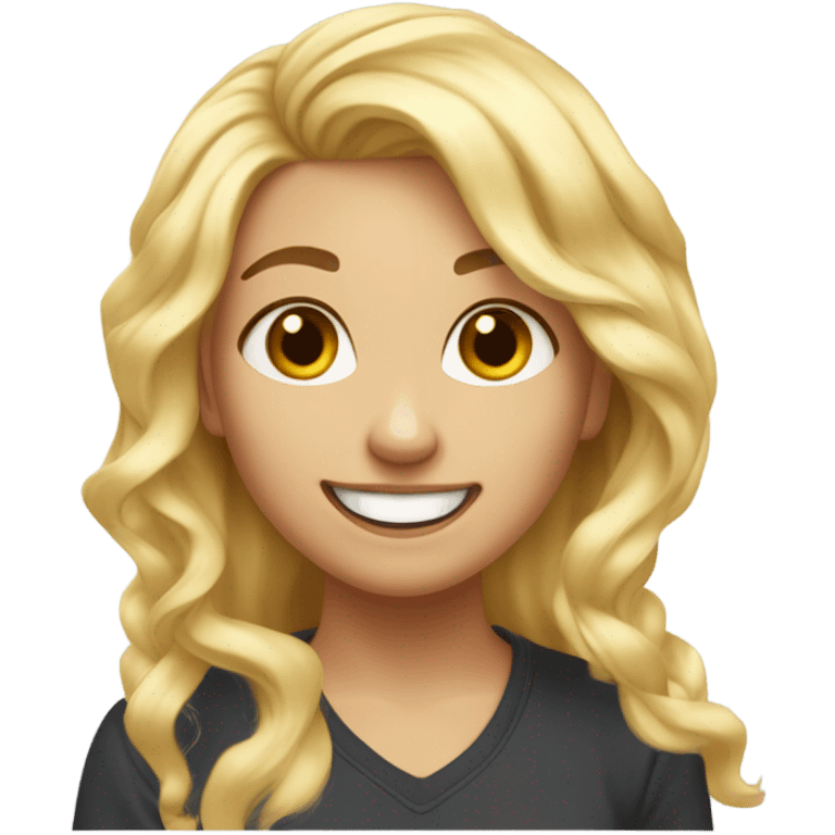 Manic blonde girl emoji