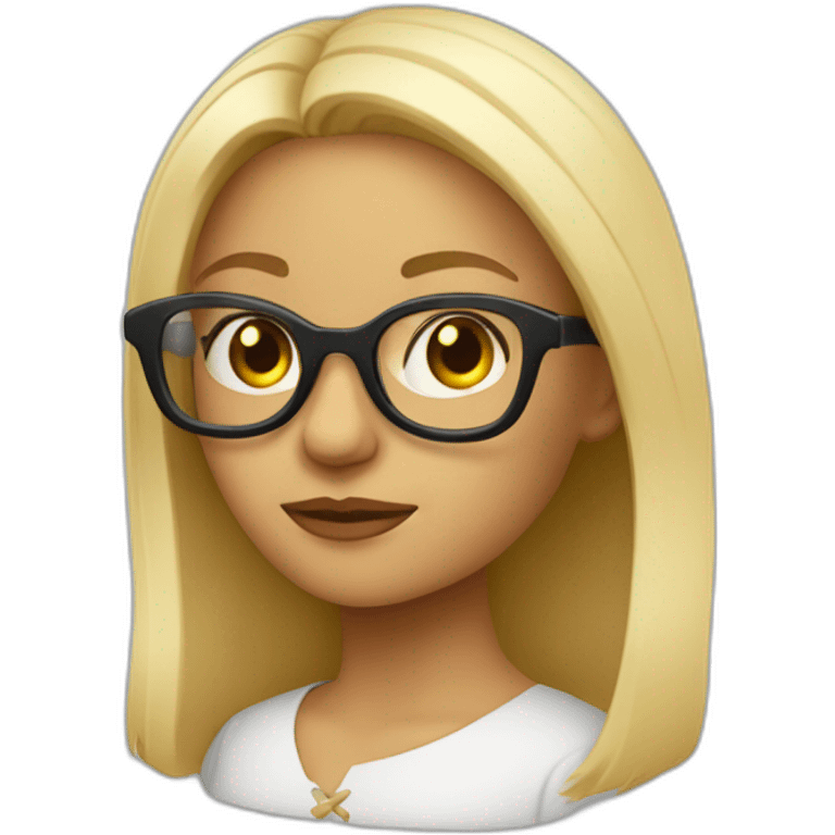 Bruja rubia con gafas emoji