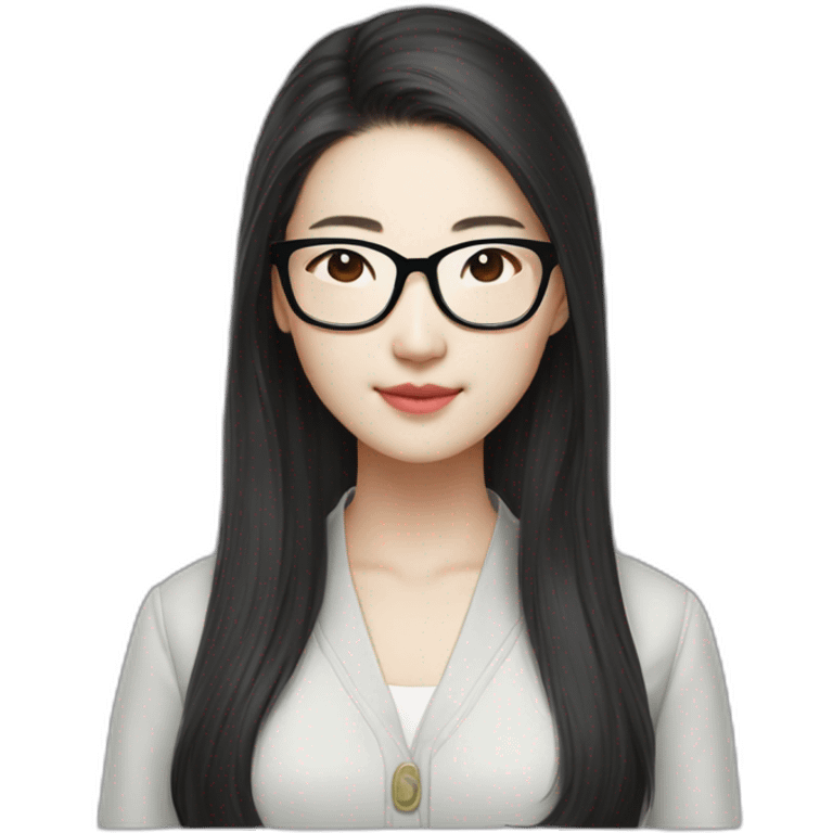 Liu yi fei with glasses emoji