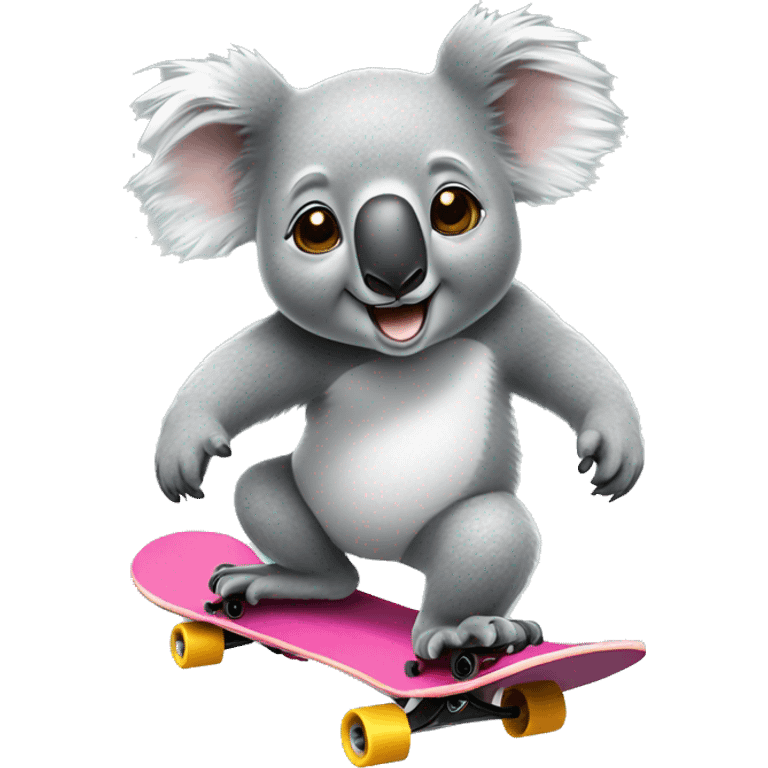 koala bear on a skateboard emoji