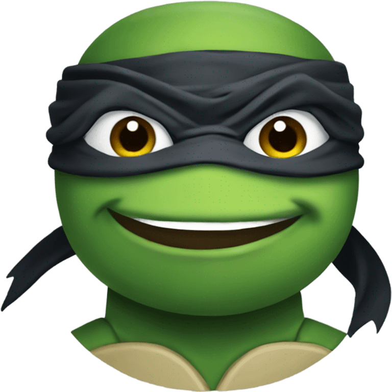 Ninja turtle winking emoji