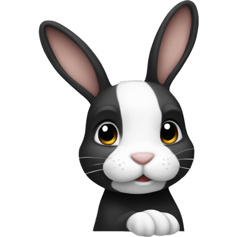 Black and white bunny emoji