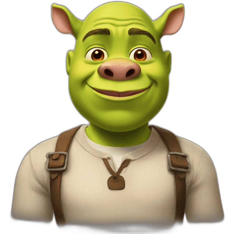 shrek mixed with a pig emoji