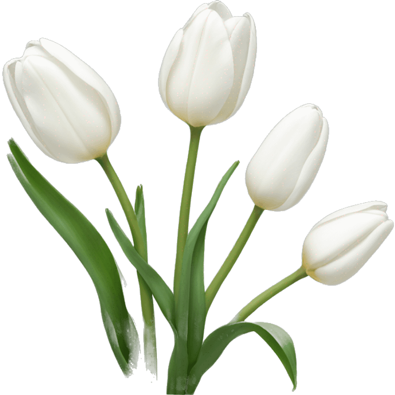 White tulips  emoji