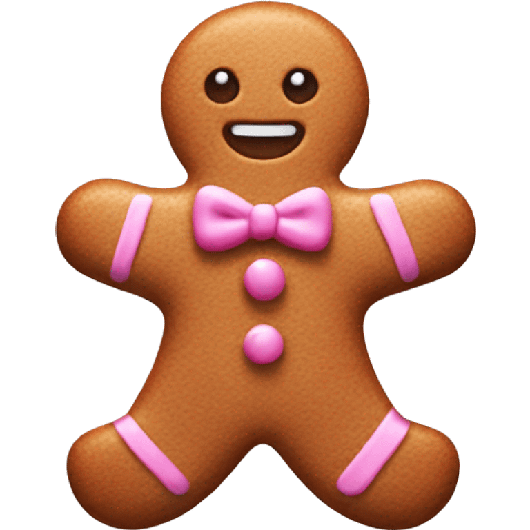 Pink gingerbread man  emoji