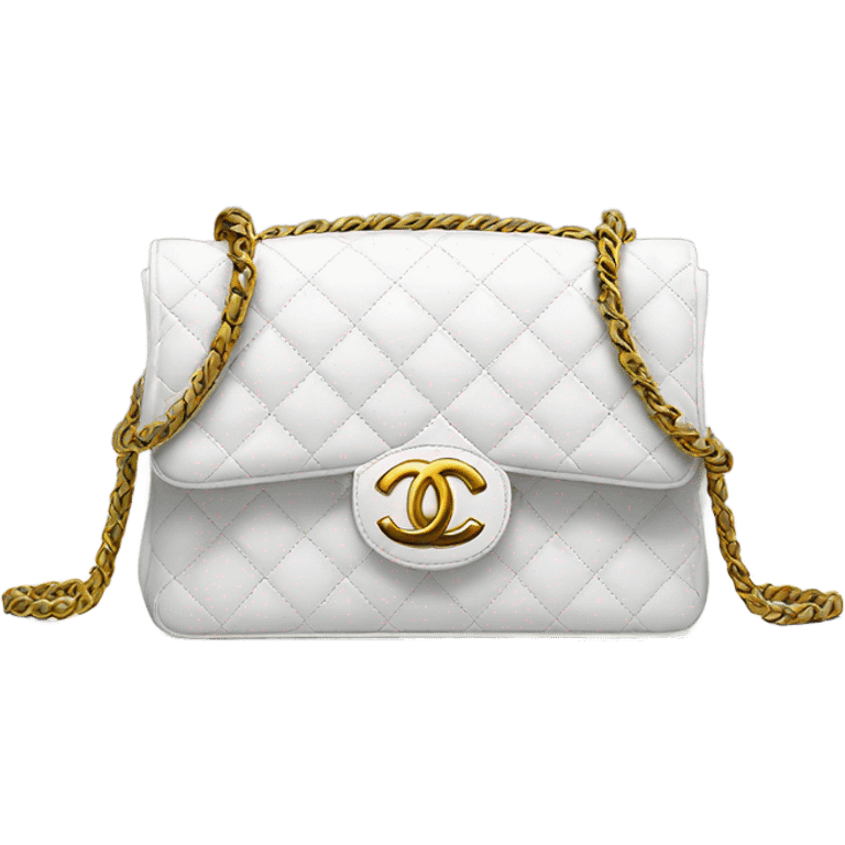 White Chanel bag emoji