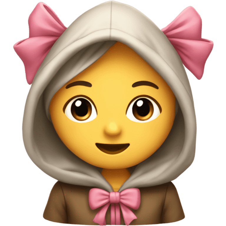 A cute hoodie with a bow emoji