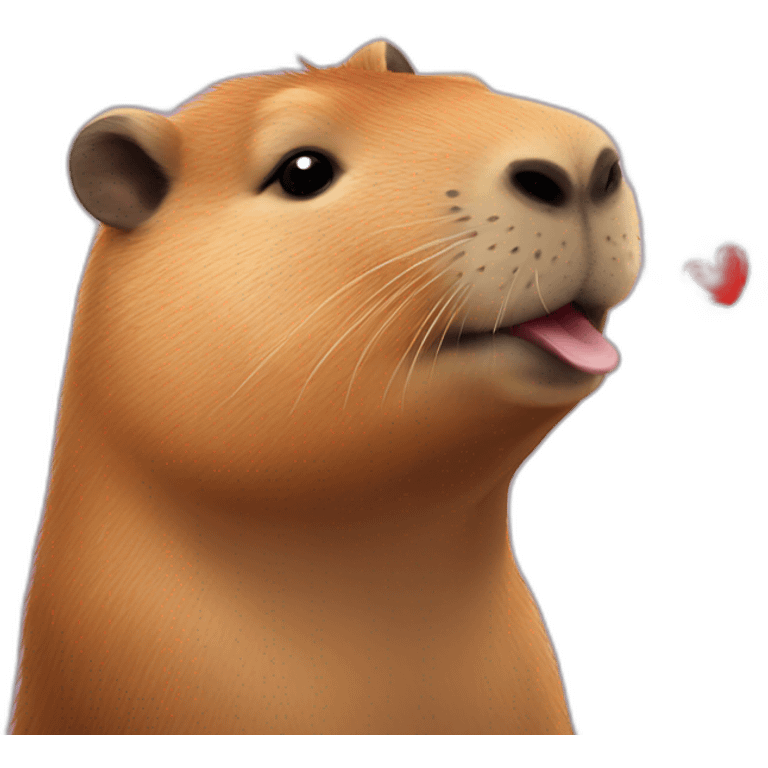 Capybara sending kiss emoji