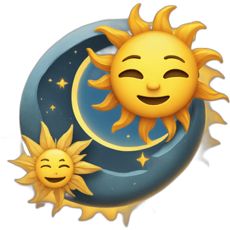 Sun and moon emoji