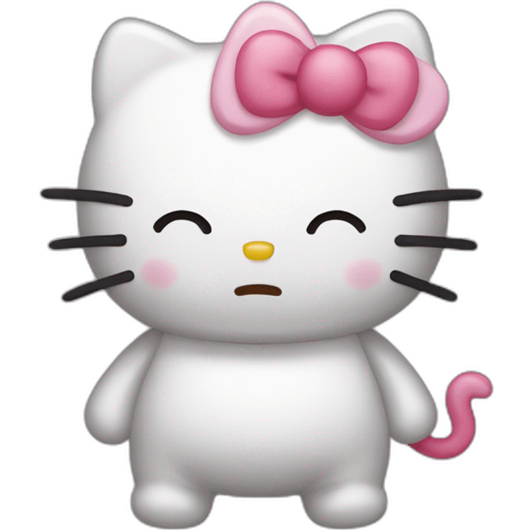 hello kitty farting emoji