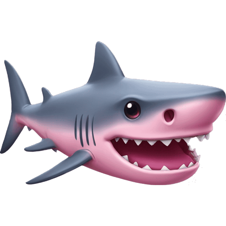 Pink shark emoji