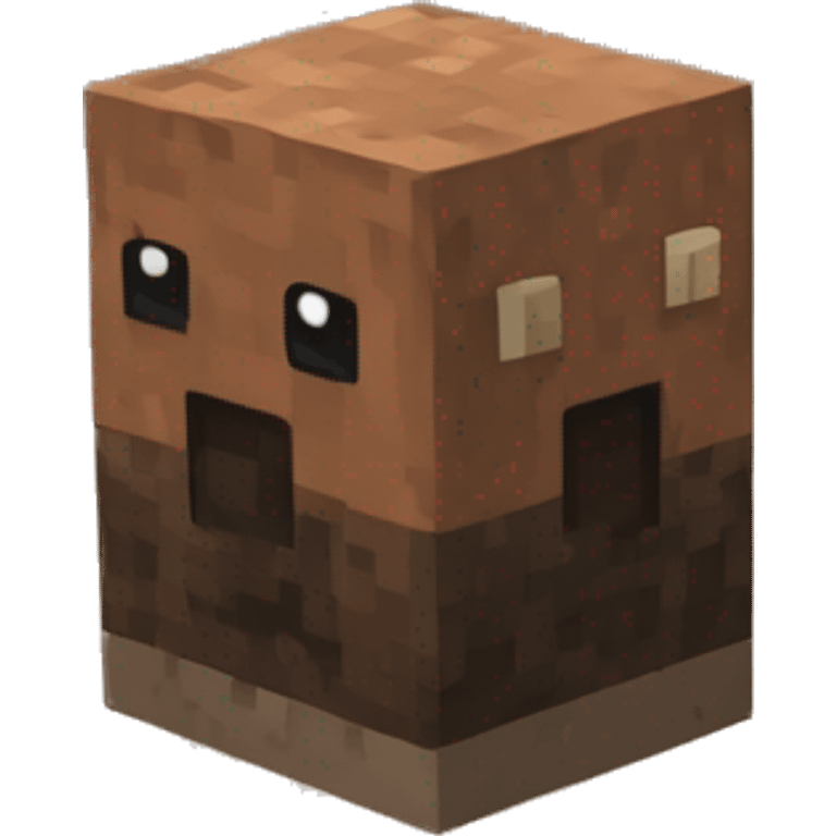 Minecraft dirt block 2d emoji