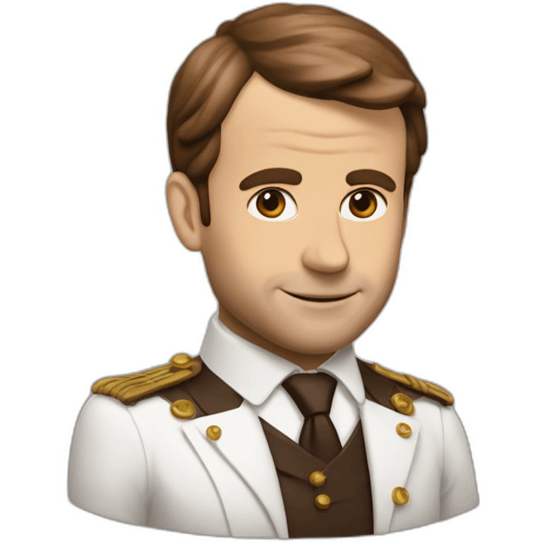 macron-with-chocolate-marks emoji