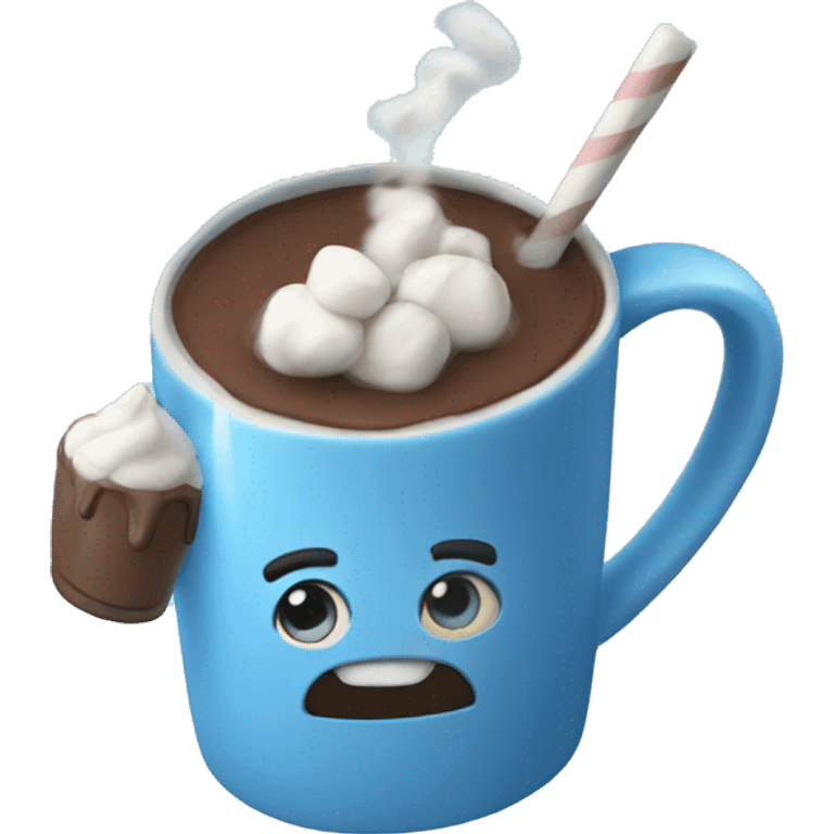 blue hot chocolate  emoji