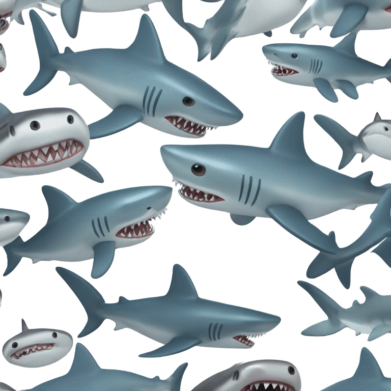 Shark cuddle party emoji