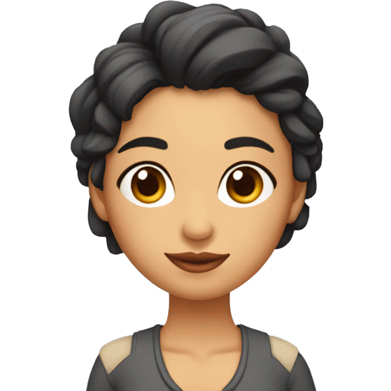 chica de piel morena con vitíligo  emoji