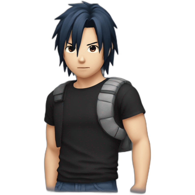 sasuke in black t shirt  emoji