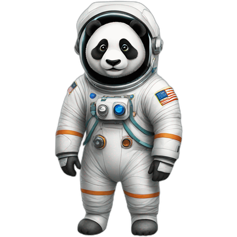 panda dressed as an astronaut emoji