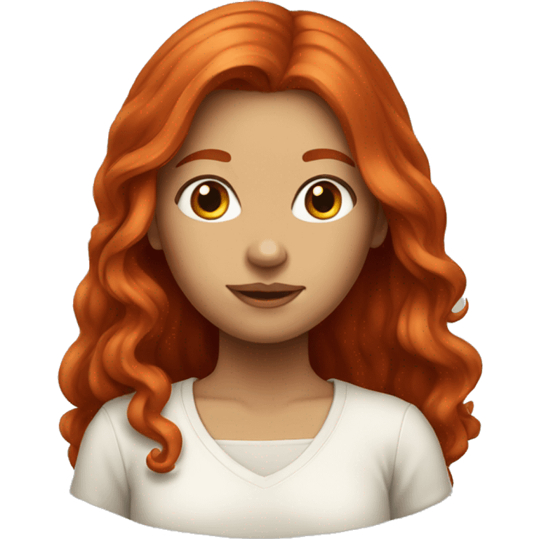 portrait of red hair girl emoji