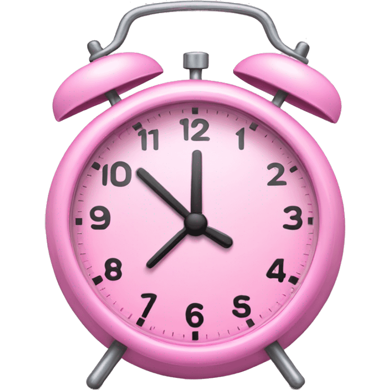 Baby pink alarm clock emoji