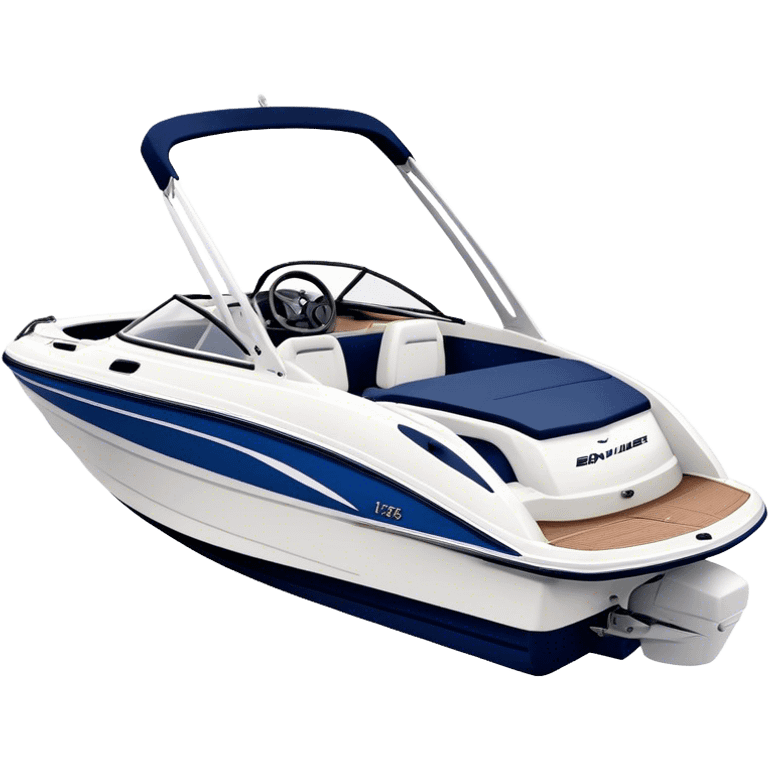 Speedboat - Bayliner 185 Bowrider (Model Year: 2020) (Iconic colour: White with navy blue accents) emoji