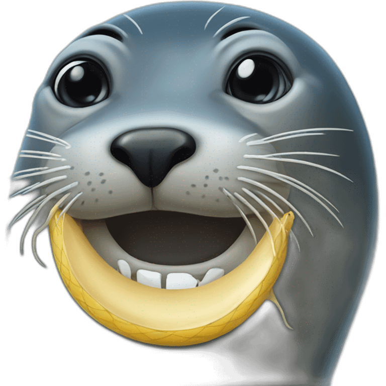 Seal's nostrils with an eel emoji