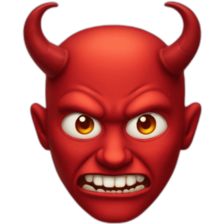 Devil with one body and two heads emoji