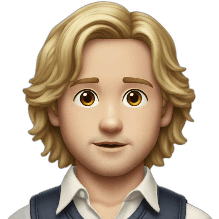 hyper realistic ryan gosling kid acter boy middle part hair outer banks emoji