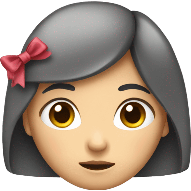 Girl emoji thinking with a bow  emoji