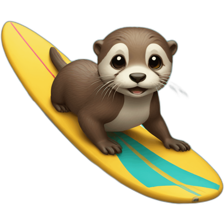 Otter surfing emoji