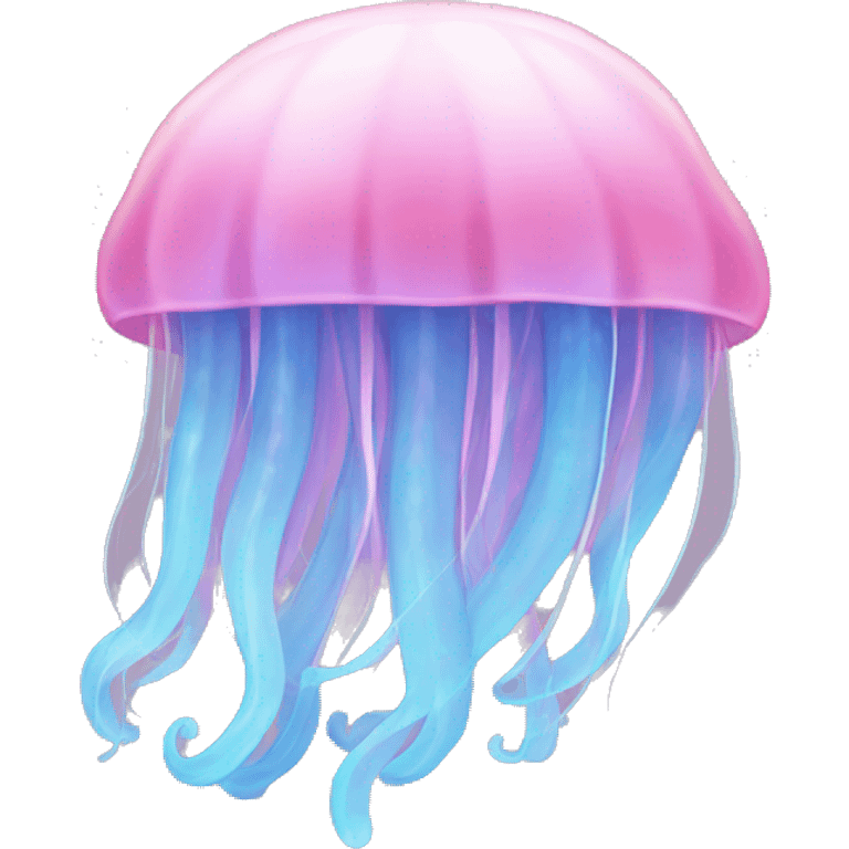 Pink and blue pastel jellyfish emoji