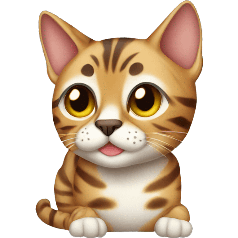 Cozy bengal cat  emoji