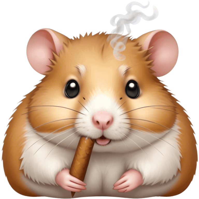 Smoking hamster emoji