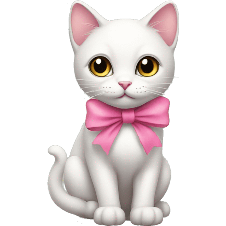 cat with a pink bow emoji