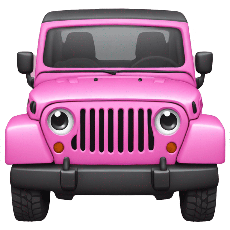 Pink jeep emoji