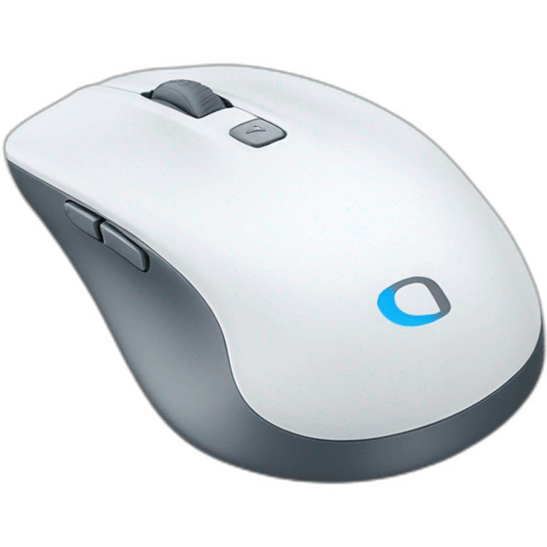 une souris logitech blanche avec le logo paypal sur le cotter emoji