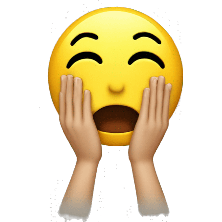 shocked yellow-faced emoji with hands on head emoji