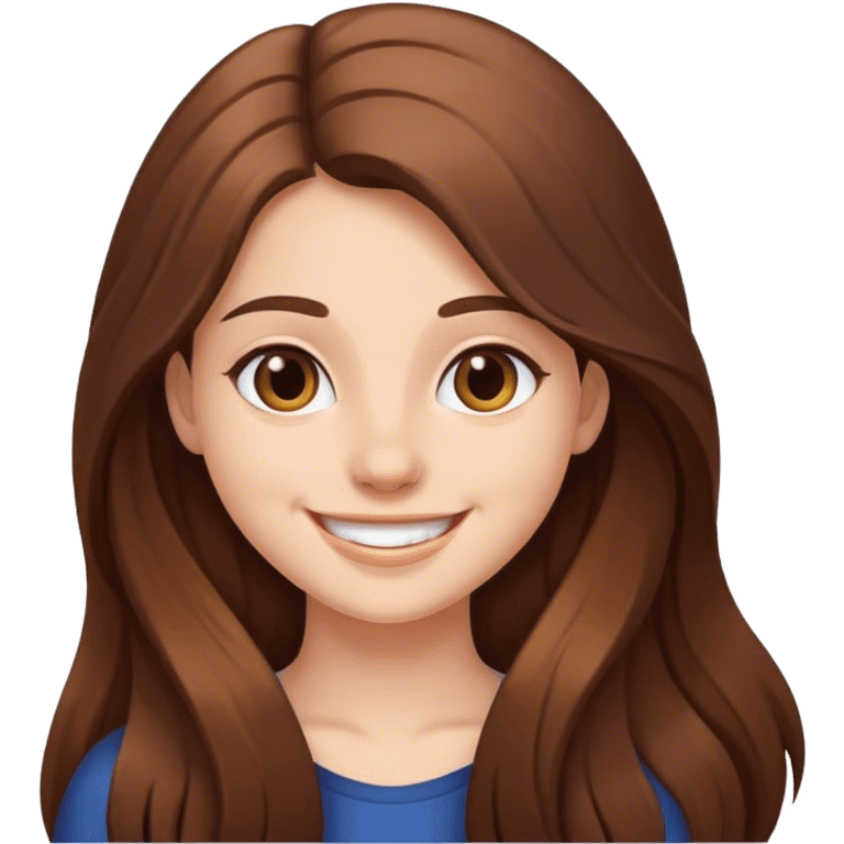 smiling girl with long hair emoji