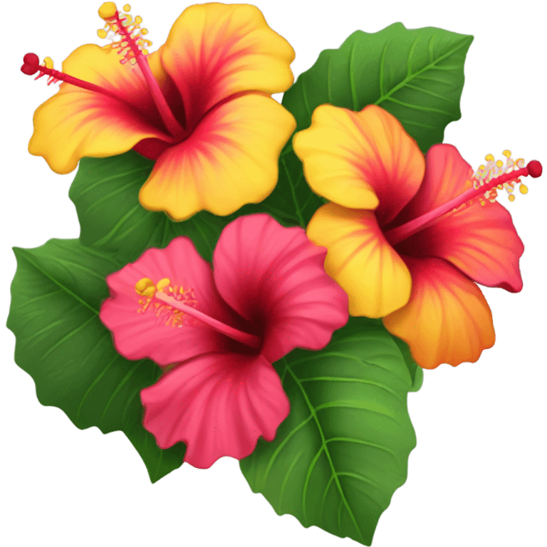 Hibiscus bouquet  emoji