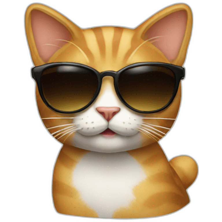 Cat with sunglasses emoji