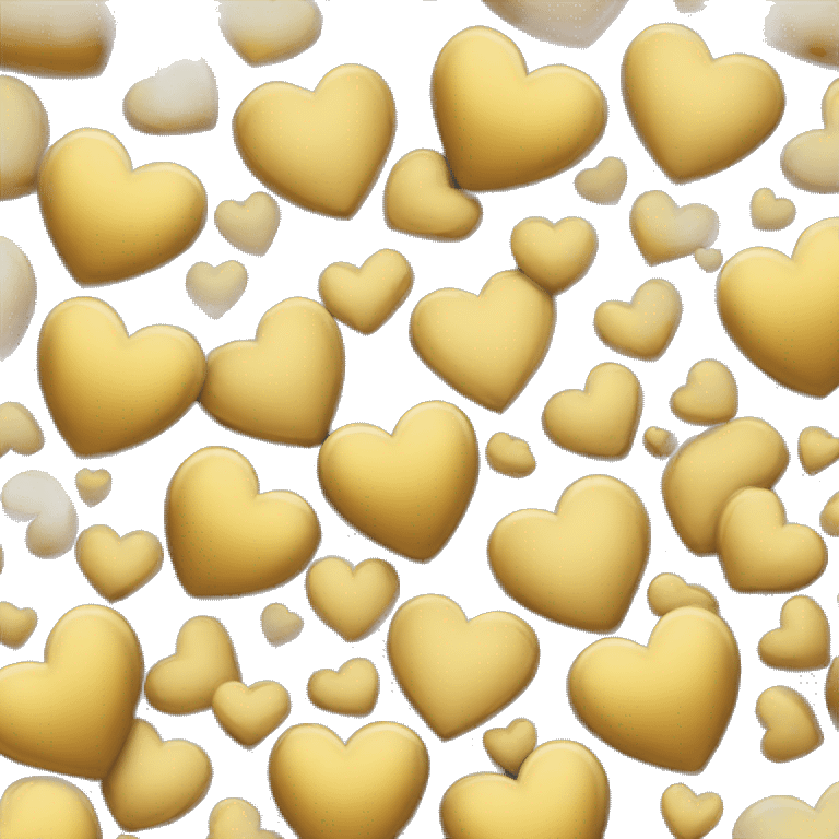 A golden heart with print emoji