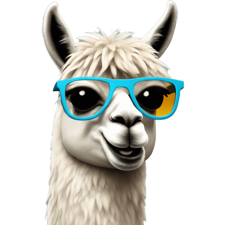 Llama with sunglasses emoji