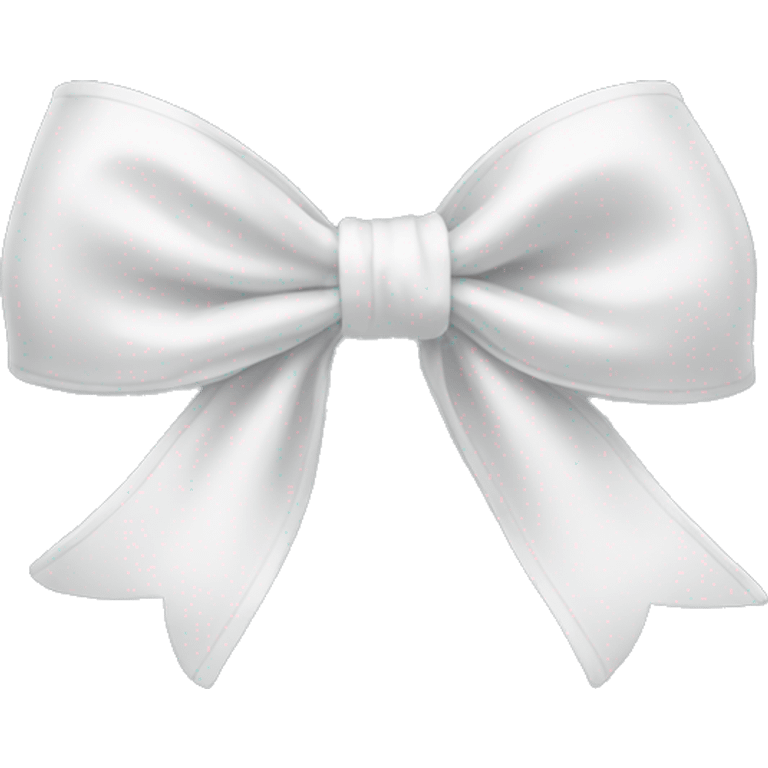 white satin bow emoji