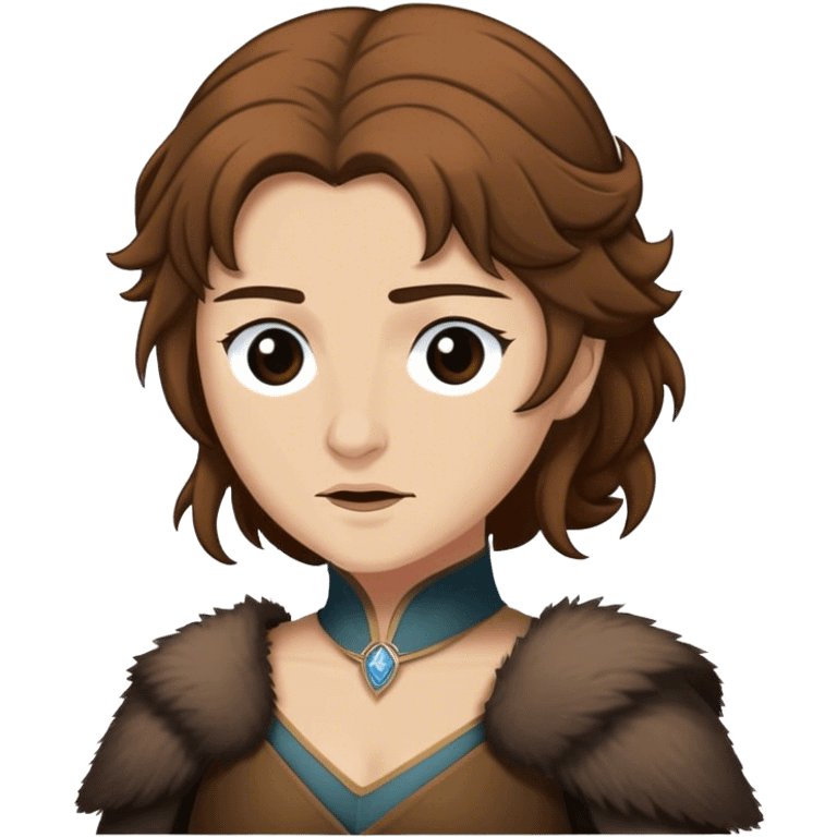 joyeuse frey from game of thrones, brown hair emoji