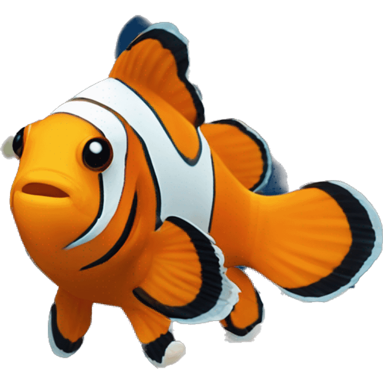 a clownfish in coral reef emoji