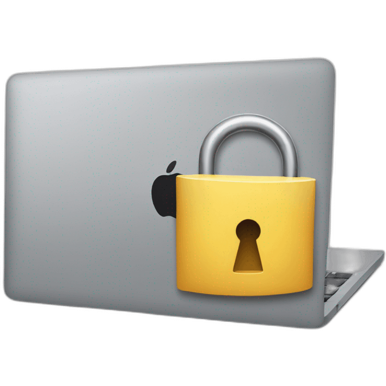 lock next to a macbook emoji