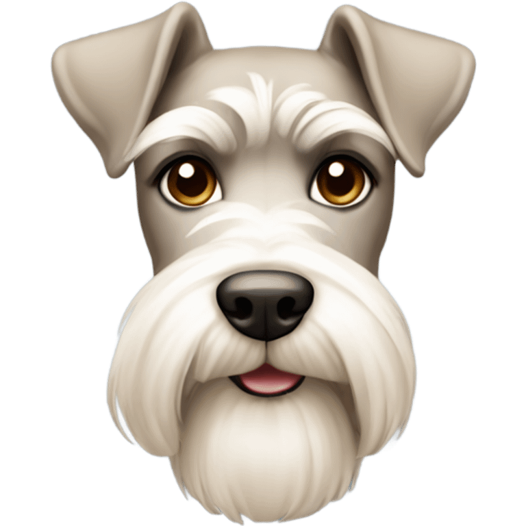 schnauzer tan and white emoji