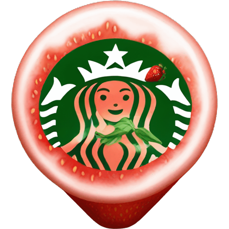 Strawberry starbucks emoji