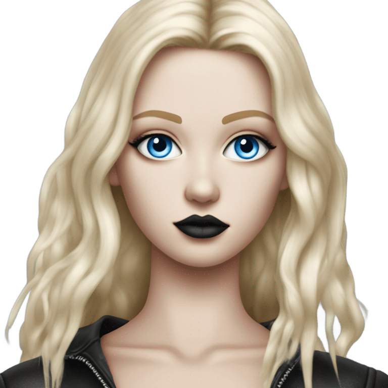 hyper realistic goth blonde blue eyes victoria secret model emoji